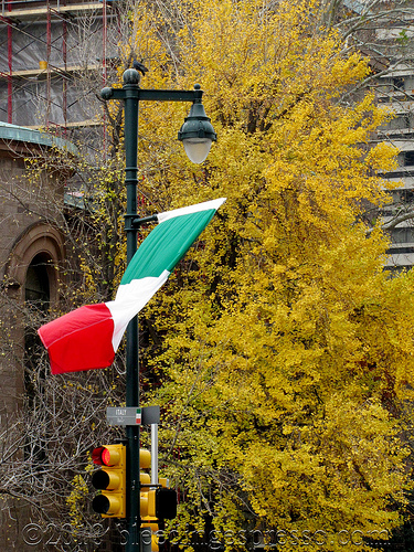 Italian flag on Ben Franklin Parkway in Philadelphia