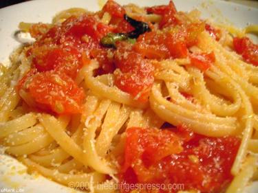 Linguine with fresh tomato and basil on Flickr