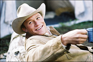 Heath Ledger in Brokeback Mountain