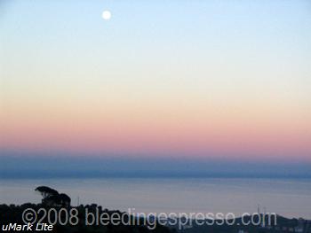 sunset in calabria with moon on flickr