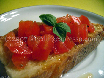 Bruschetta with tomatoes on Flickr