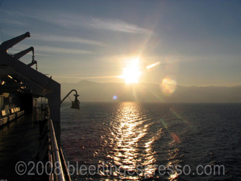 Sunset from the ferry, Strait of Messina on Flickr