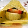 Strawberry Banana and Nutella crepes