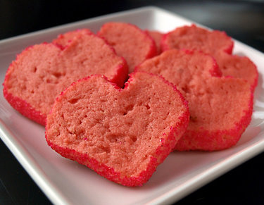 Strawberry jello heart cookies at Dog Hill Kitchen