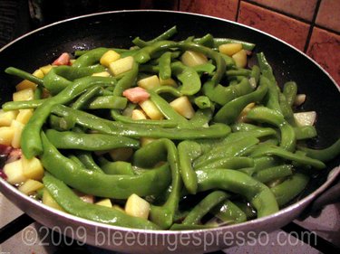 Green beans, potatoes, and pancetta on Flickr