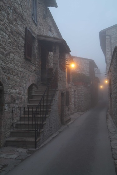 Assisi in Fog by Raniero Tazzi