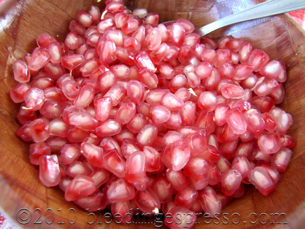 Pomegranate seeds...yum!