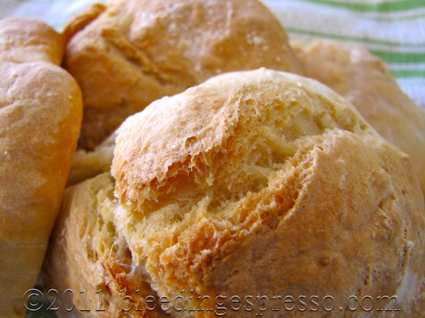 No-knead bread rolls
