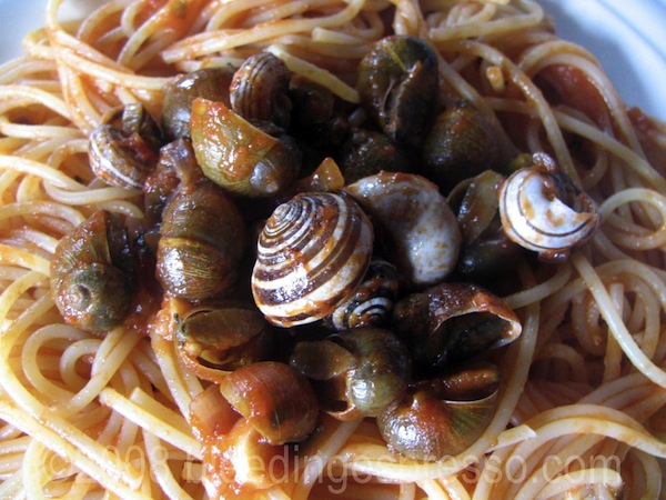 Pasta with snails alla calabrese